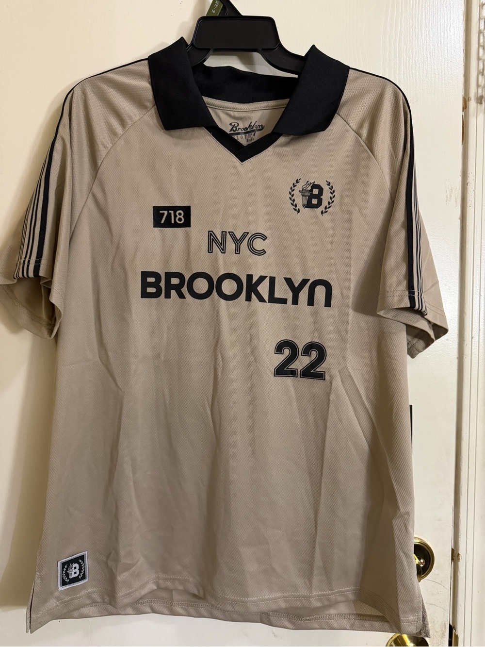 Brooklyn Cloth Beige and Black NYC Jersey (144)